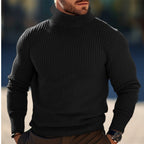 Vertikalt randig tröja med hög hals - STILUNASHOP