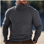 Vertikalt randig tröja med hög hals - STILUNASHOP