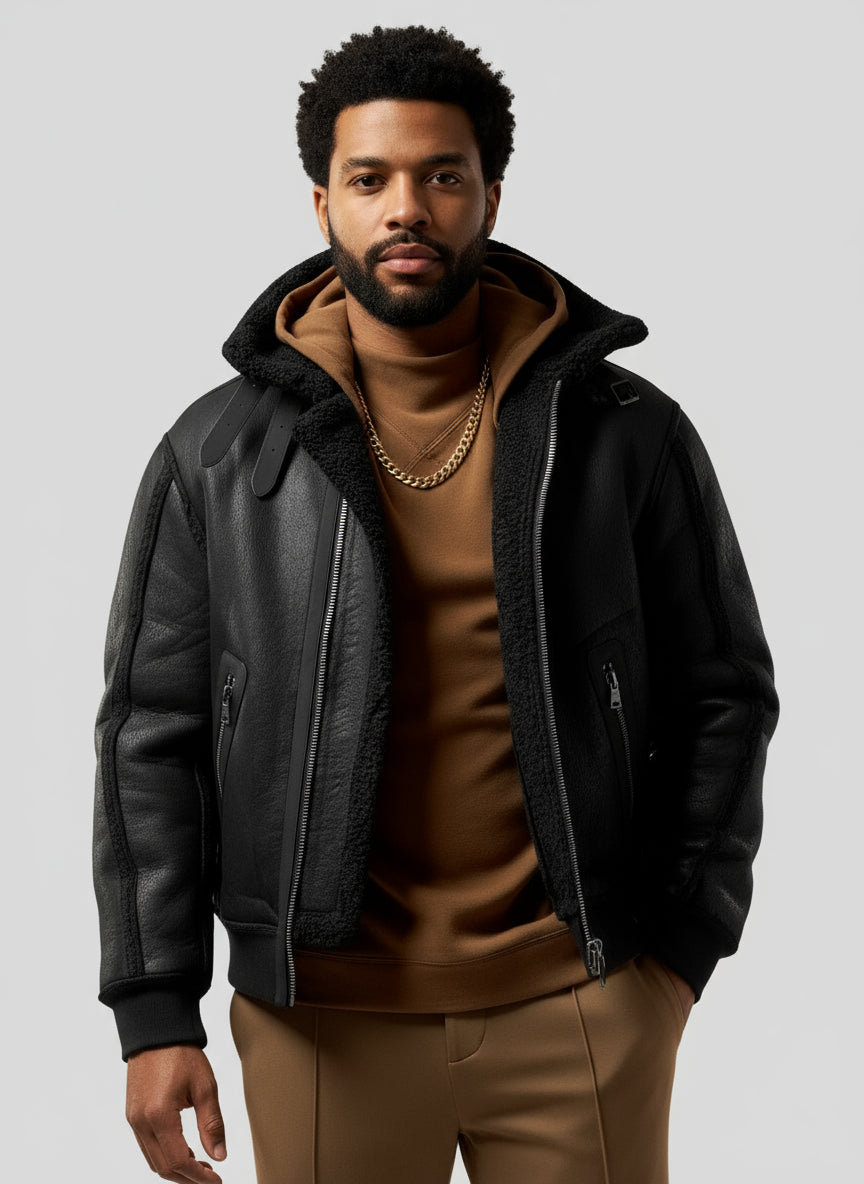 Dam Vändbar Jacka Grå Storlek M Fuskpäls 8