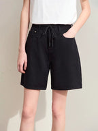 Amii Minimalism Dam Denim Shorts - STILUNA