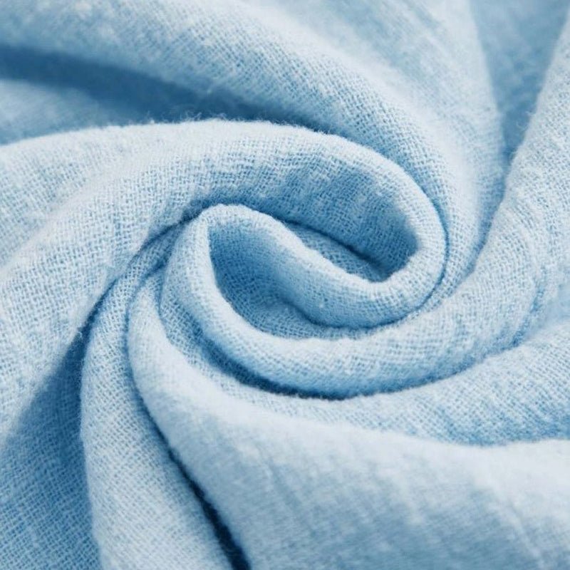 Avslappnad Oregelbunden Blus i Bomull och Polyester – Halvlång Ärmar och V - Ringning - STILUNA