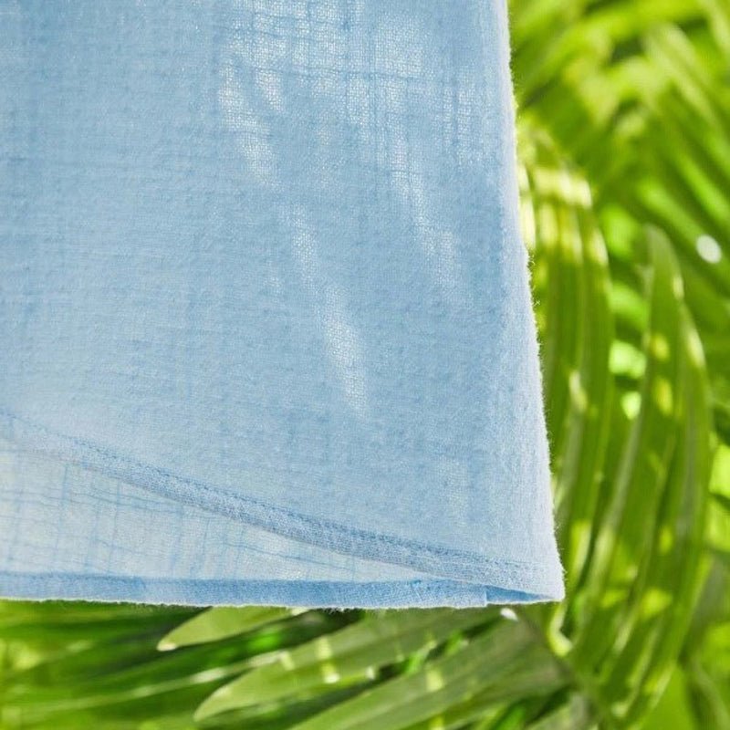 Avslappnad Oregelbunden Blus i Bomull och Polyester – Halvlång Ärmar och V - Ringning - STILUNA