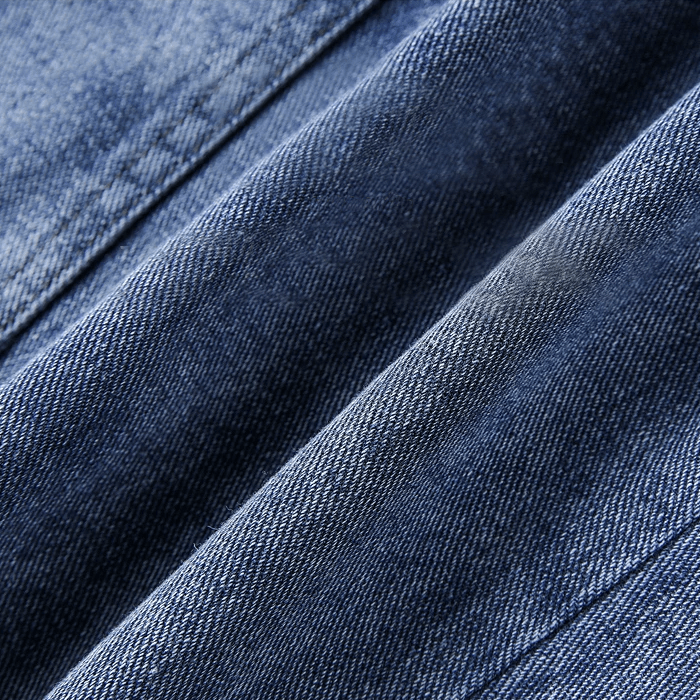 Bermuda Cargo Denim Shorts i Vintage Blå och Kolgrå med Elastisk Midja - STILUNA