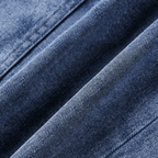 Bermuda Cargo Denim Shorts i Vintage Blå och Kolgrå med Elastisk Midja - STILUNA