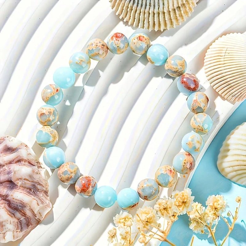 Bohemiskt Armband med Naturstenar och Justerbar Längd – 18 cm - STILUNA