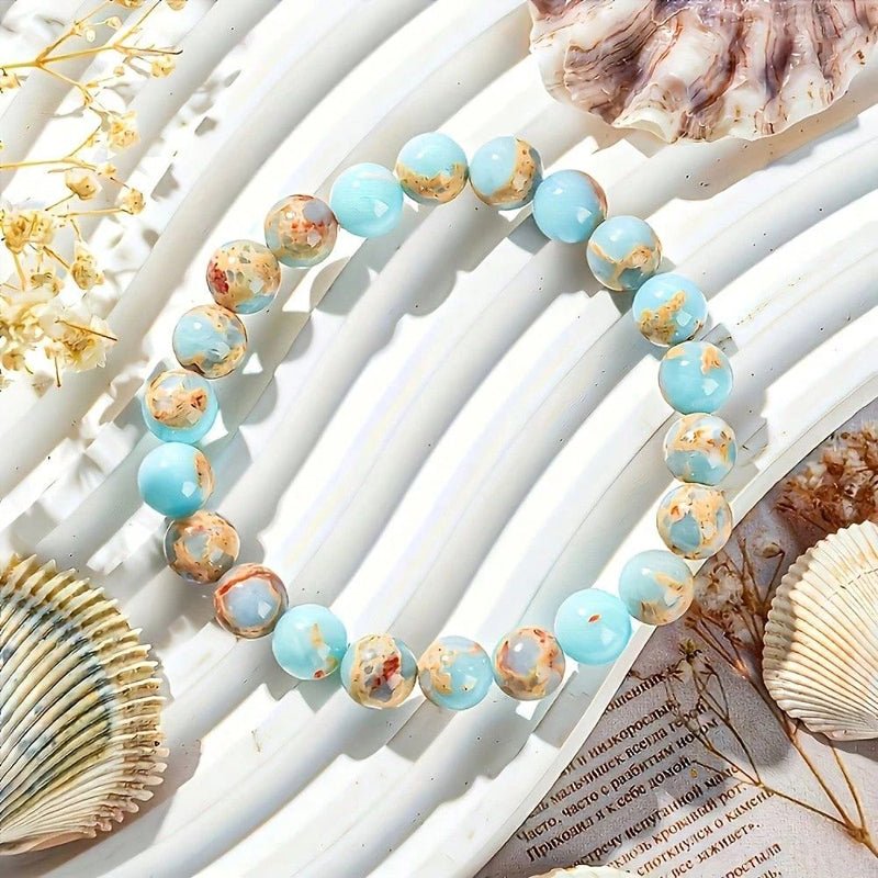 Bohemiskt Armband med Naturstenar och Justerbar Längd – 18 cm - STILUNA