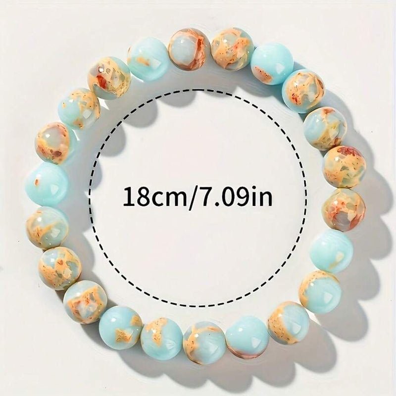 Bohemiskt Armband med Naturstenar och Justerbar Längd – 18 cm - STILUNA