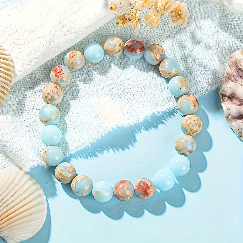 Bohemiskt Armband med Naturstenar och Justerbar Längd – 18 cm - STILUNA