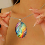 Bohemiskt Hänge Halsband i Legering – 50 cm Långt Smycke - STILUNA