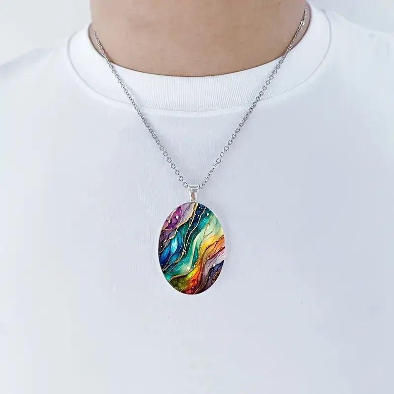 Bohemiskt Hänge Halsband i Legering – 50 cm Långt Smycke - STILUNA