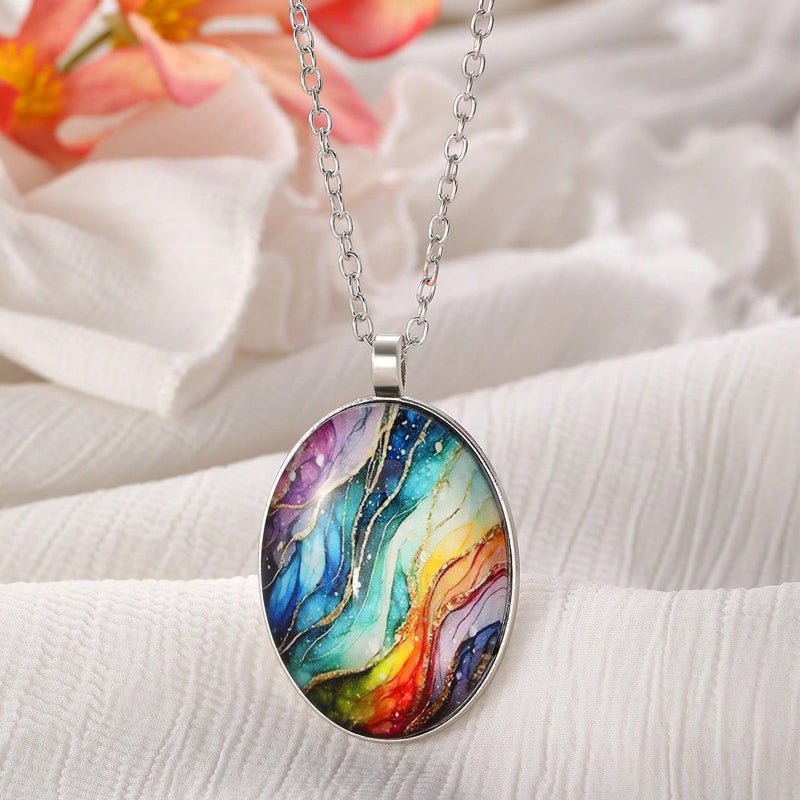 Bohemiskt Hänge Halsband i Legering – 50 cm Långt Smycke - STILUNA