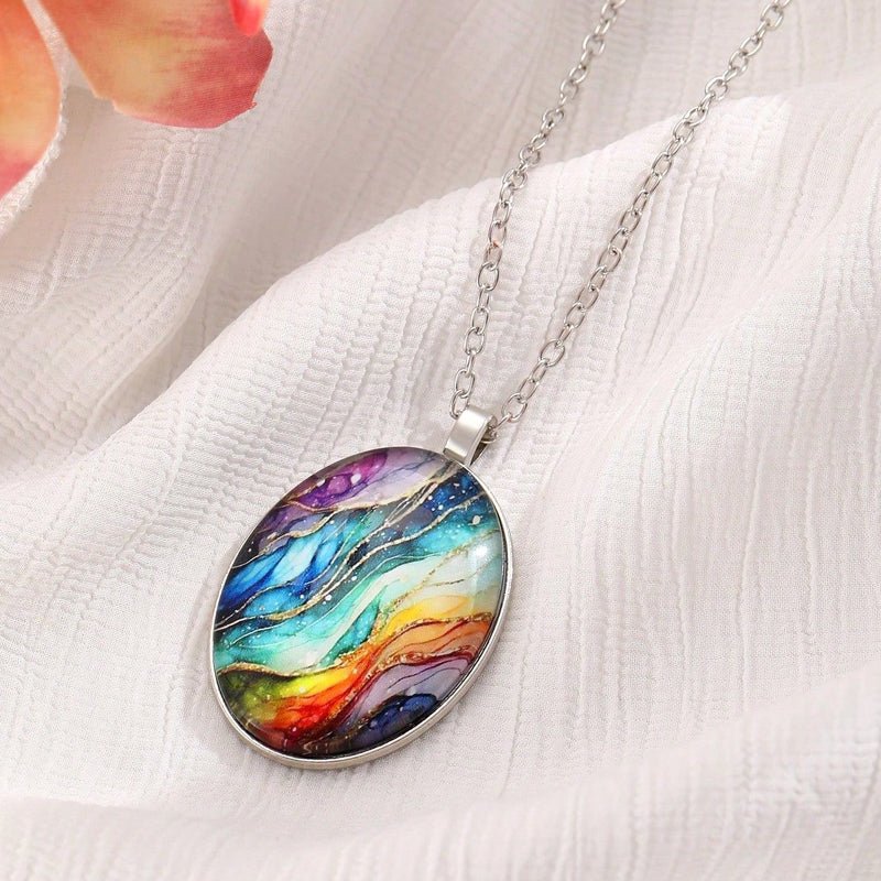 Bohemiskt Hänge Halsband i Legering – 50 cm Långt Smycke - STILUNA