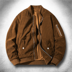 Bomberjacka i Corduroy med Premium Metall Detaljer – Mjuk och Klassisk Design för Tidlös Stil - STILUNA