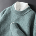 Cashmere Tröja Dam med Crewneck och Långa Ärmar – Elegant och Mjuk Cashmere - Blandning - STILUNA