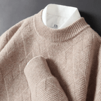 Cashmere Tröja Dam med Crewneck och Långa Ärmar – Elegant och Mjuk Cashmere - Blandning - STILUNA