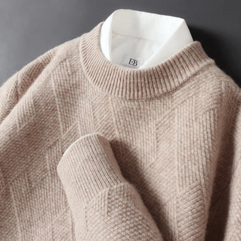 Cashmere Tröja Dam med Crewneck och Långa Ärmar – Elegant och Mjuk Cashmere - Blandning - STILUNA