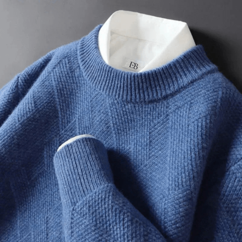 Cashmere Tröja Dam med Crewneck och Långa Ärmar – Elegant och Mjuk Cashmere - Blandning - STILUNA