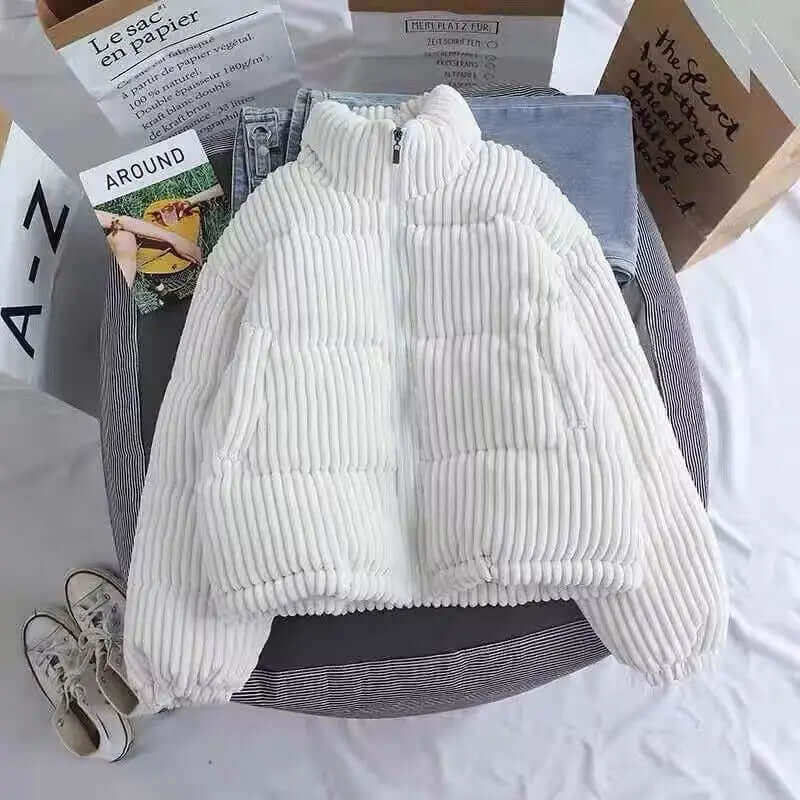 Corduroy - inspirerad puffjacka dam - STILUNA