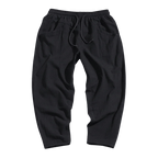 Croppade Byxor i Bomullsblandning med Elastisk Midja och Sidofickor - STILUNA