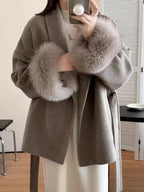 Dam Kappa Cashmere Ull Vinterkappa - STILUNA