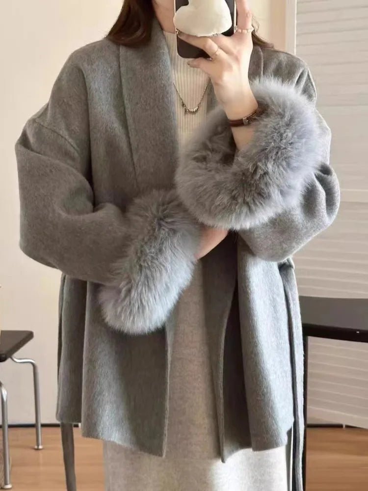 Dam Kappa Cashmere Ull Vinterkappa - STILUNA