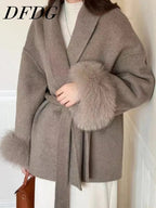 Dam Kappa Cashmere Ull Vinterkappa - STILUNA