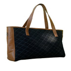 Denim Kilim Läder Svart Sittsäck - STILUNA