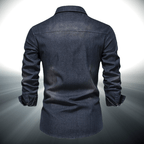 Denimskjorta i Hållbart Material med Western - inspirerad Design – Modern och Avslappnad Stil - STILUNA