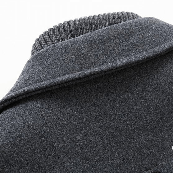 Elegant Herrkappa i Cashmere och Ull med Avtagbar Krage och Bib - STILUNA