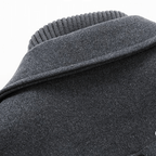 Elegant Herrkappa i Cashmere och Ull med Avtagbar Krage och Bib - STILUNA