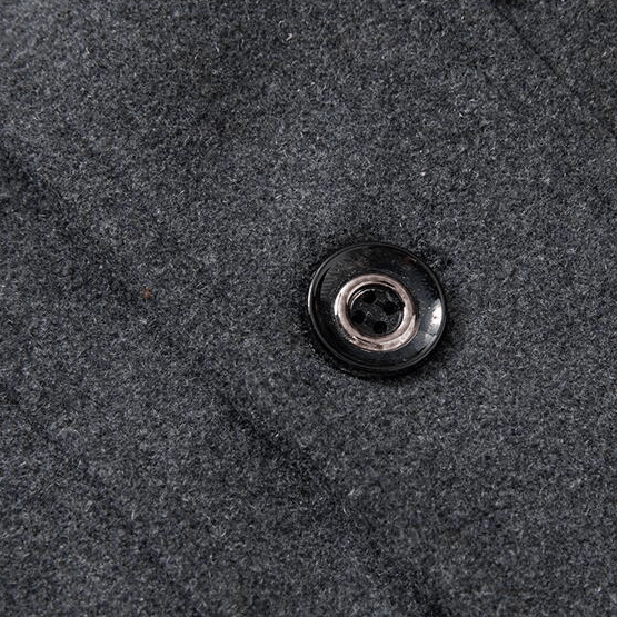 Elegant Herrkappa i Cashmere och Ull med Avtagbar Krage och Bib - STILUNA