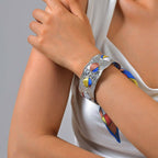 Elegant Vintage Armband i Legering och Polyester – 21,5 cm Längd - STILUNA