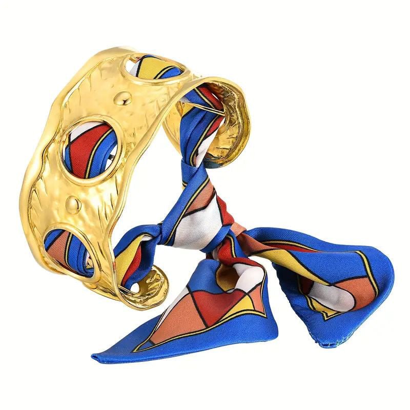 Elegant Vintage Armband i Legering och Polyester – 21,5 cm Längd - STILUNA