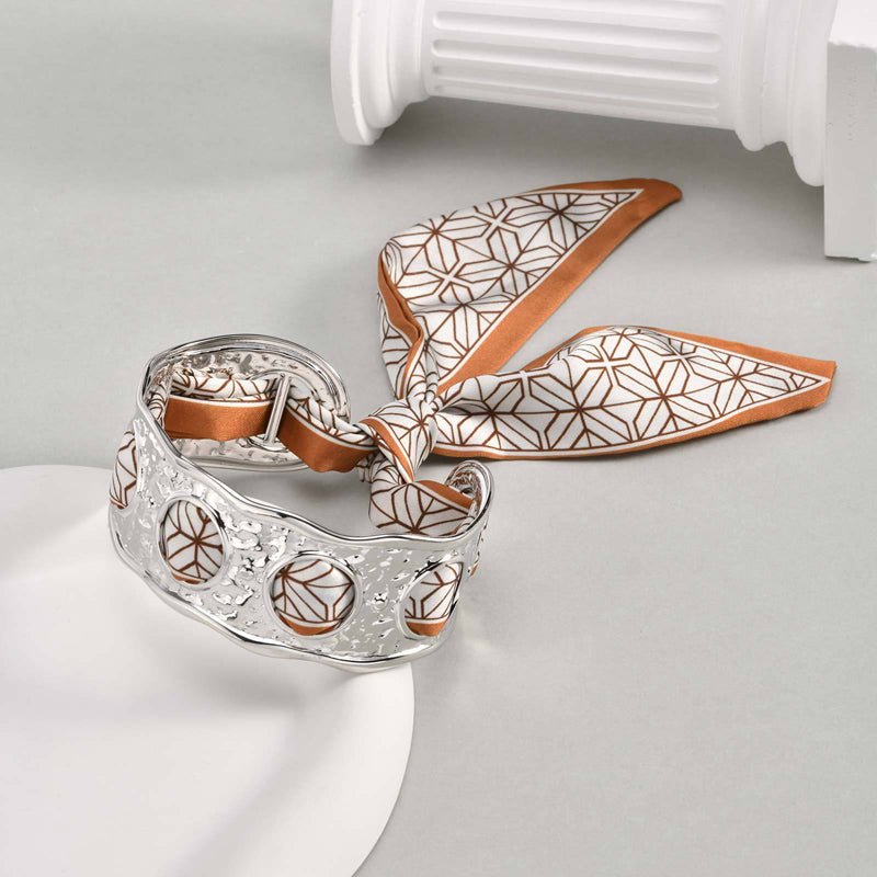 Elegant Vintage Armband i Legering och Polyester – 21,5 cm Längd - STILUNA