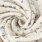 Elegant Vit Blus i Bomull och Polyester med Knappar – Kortärmad Rund Halsringning för Dam - STILUNA