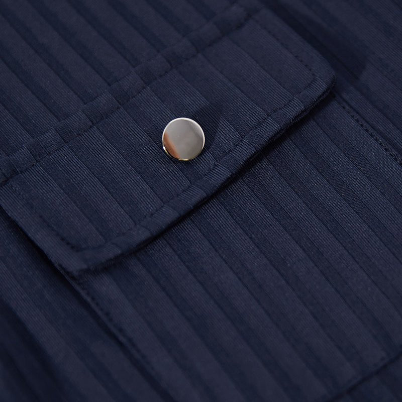 Enfärgad Blus i Bomull och Polyester med V - Ringning – Kortärmad för Vår och Sommar - STILUNA