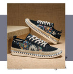 Etnisk Canvas Fiskarskor – Herr - STILUNA