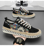 Etnisk Canvas Fiskarskor – Herr - STILUNA