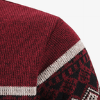 Fair Isle Zip - Up Cardigan med Hel Dragkedja – Klassisk och Bekväm - STILUNA