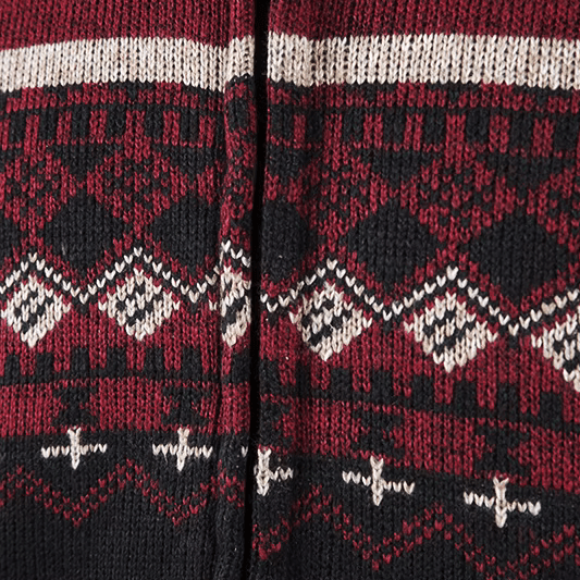 Fair Isle Zip - Up Cardigan med Hel Dragkedja – Klassisk och Bekväm - STILUNA