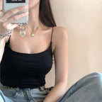 Haltertop i Ice Silk för damer – sömlös crop top med inbyggd bröstkudde, andningsbar & bekväm - STILUNA