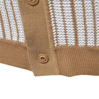 Herrpiké – Randig Mesh Polo med Andasfunktion - STILUNA