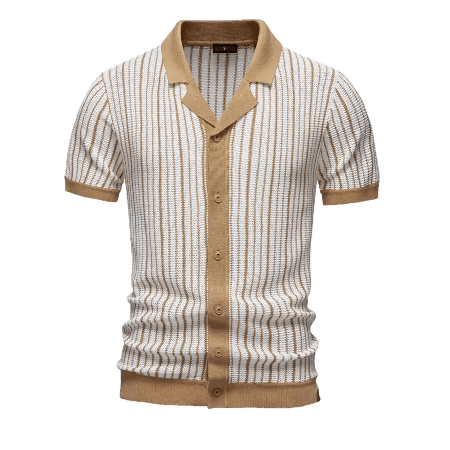 Herrpiké – Randig Mesh Polo med Andasfunktion - STILUNA