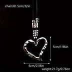 Hjärthänge Halsband i Legering – Justerbar Längd 81,5 cm - STILUNA