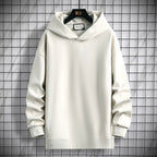 Hoodie Herr Grå Storlek L Bomullsblandning Överdimensionerad V - ringning - STILUNA