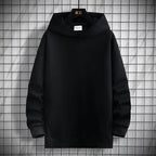 Hoodie Herr Grå Storlek L Bomullsblandning Överdimensionerad V - ringning - STILUNA