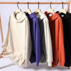 Hoodie Herr Grå Storlek L Bomullsblandning Överdimensionerad V - ringning - STILUNA