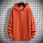 Hoodie Herr Grå Storlek L Bomullsblandning Överdimensionerad V - ringning - STILUNA