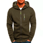 Jacquard Hoodie – Mjuk Fleece - Hoodie för Herr i Modern Pullover - Stil - STILUNA