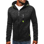 Jacquard Hoodie – Mjuk Fleece - Hoodie för Herr i Modern Pullover - Stil - STILUNA